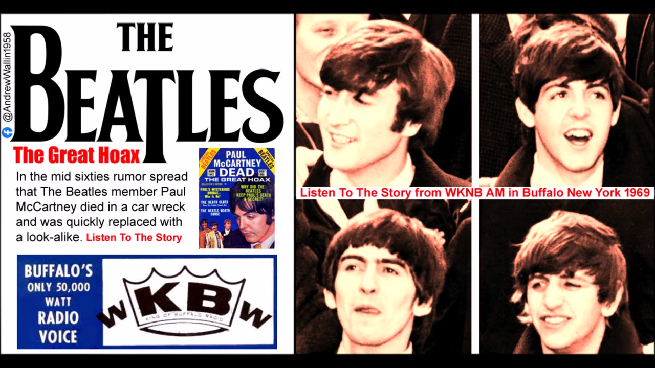 Beatles Hoax WKBW AM Radio Broadcast 1960's