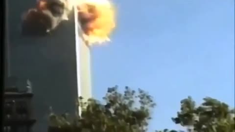 9/11 Plane wing disappears behind tower ... THATS IMPOSSIBLE! CGI Proof Right There!