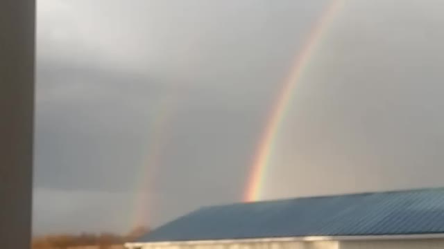 Dubble Rainbow After a Big storm