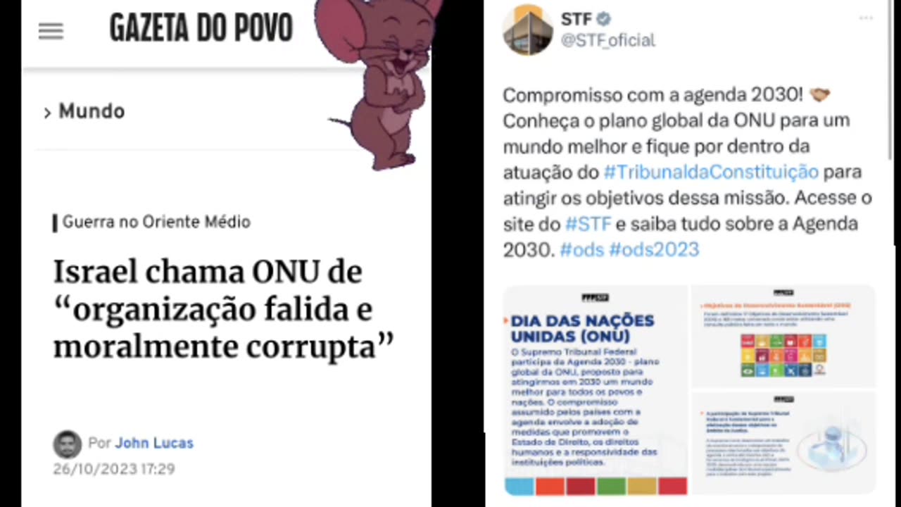 Os ladrões militantes do STF togados também corrompem juntos com a ONU no Brasil