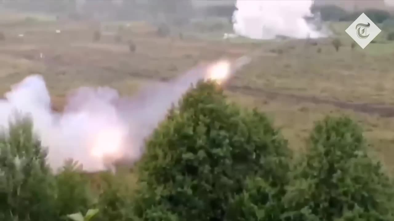 Russian troops use flamethrower launcher to shell Ukrainian forces in Mykolaiv