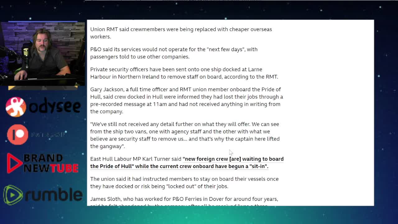 P&O Ferries sack ALL 800 UK STAFF