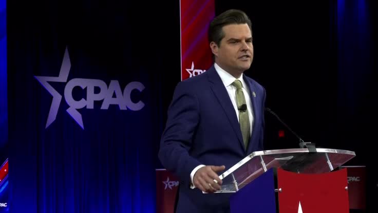 Matt Gaetz at CPAC.