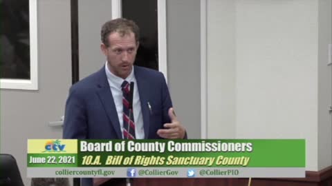Bill of Rights Sanctuary Ordinance Supporter in Collier County Florida