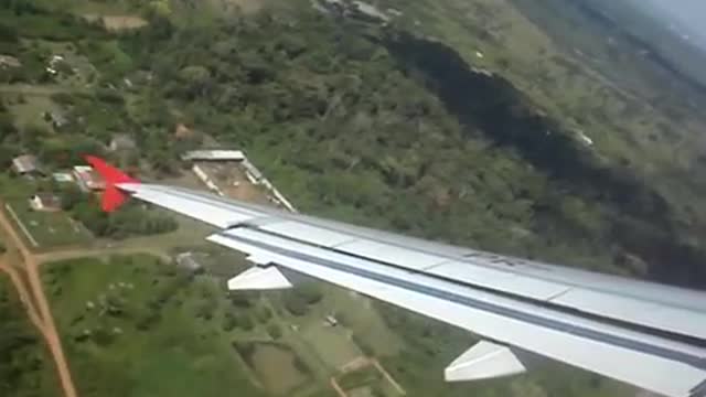 Airplane takeoff with super radical curve !!