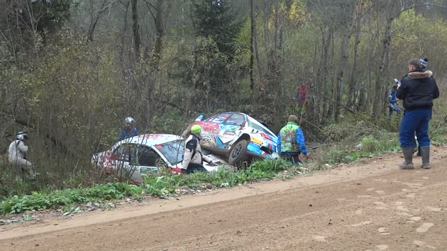 Tough Turn at Russian Rally Race