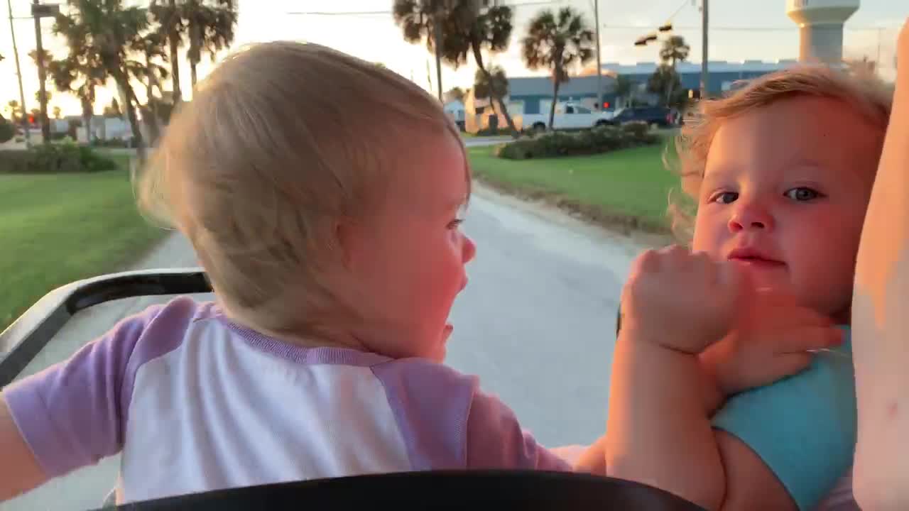 Golf Cart Overloaded with Cuteness