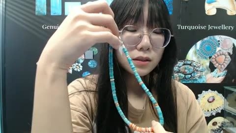 20240912-05 Natural turquoise pink opal with Amazonite pink blue orange color 16inch