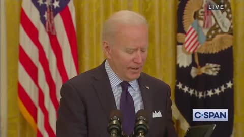 President Biden: "Why am I not wearing the mask? it's because of you " to Reporter