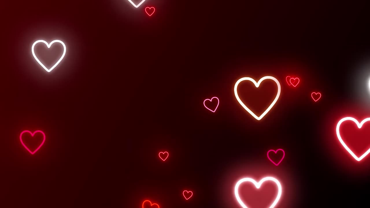 1171. Red heart loop video background