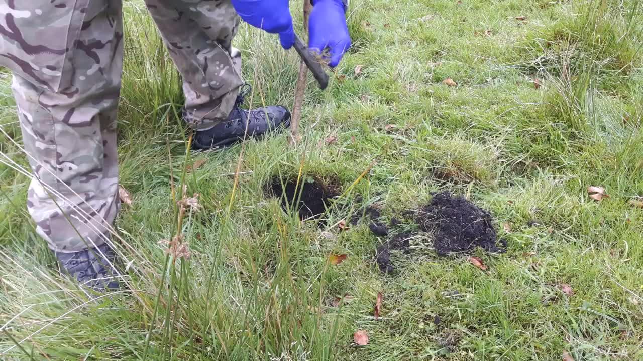 Digging a cat hole in Dartmoor
