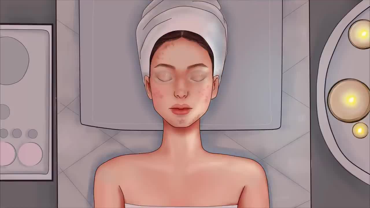 Spa Treatment ASMR animation // Pimple Popping// Whitehead Extraction // Stop Motion Animation