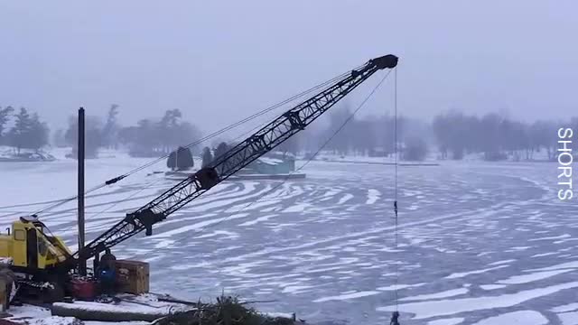 WATCH : Man Flips Ice Boat In Frozen River 😥.