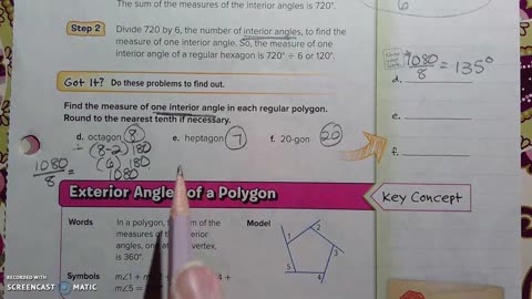 Gr 8 - Ch 5 - Lesson 4 - PART 1 - Polygons and Angles