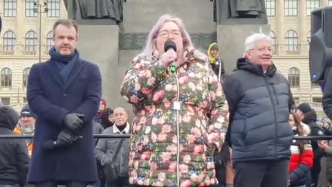 Demonstrace na Václavském náměstí v Praze 30.1.2022