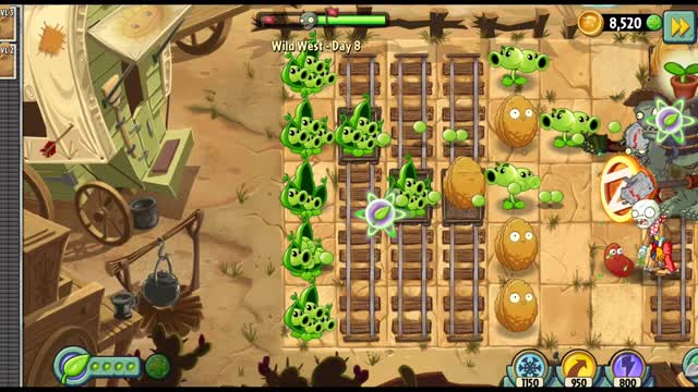 Plants vs Zombies 2 Wild West Day 8