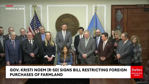 BREAKING: Kristi Noem Signs Bill To Restrict Foreign Farmland Ownership