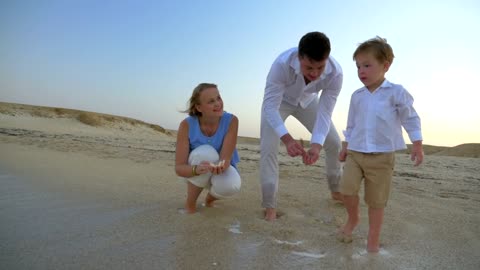 Throwing shells at the beach