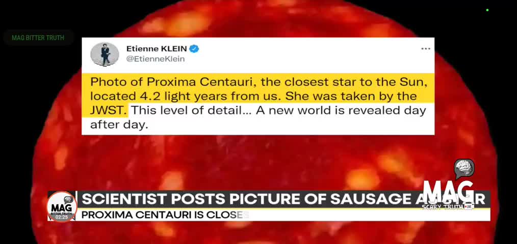 THEY WAS SHOWING US SAUSAGE FOR PLANETS
