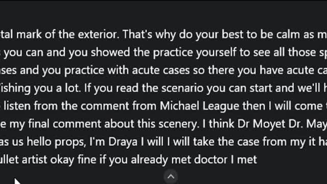 ST5.35 year old lady with 24 hours severe abdominal pain scenario