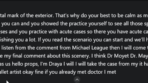 ST5.35 year old lady with 24 hours severe abdominal pain scenario