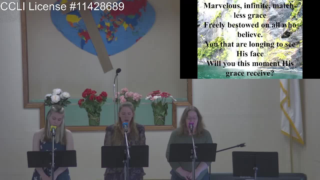Moose Creek Baptist Church sings “Grace Greater Than Our Sin“ During Service 5-22-2022