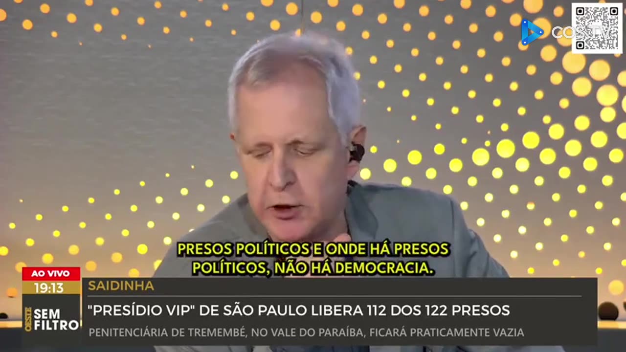 Onde Há Presos Políticos Não Há Democracia...Parabéns Jornalista Augusto Nunes. Que Brasil é Esse!?