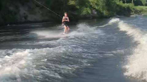 Wakeboarder Taken out by Tree