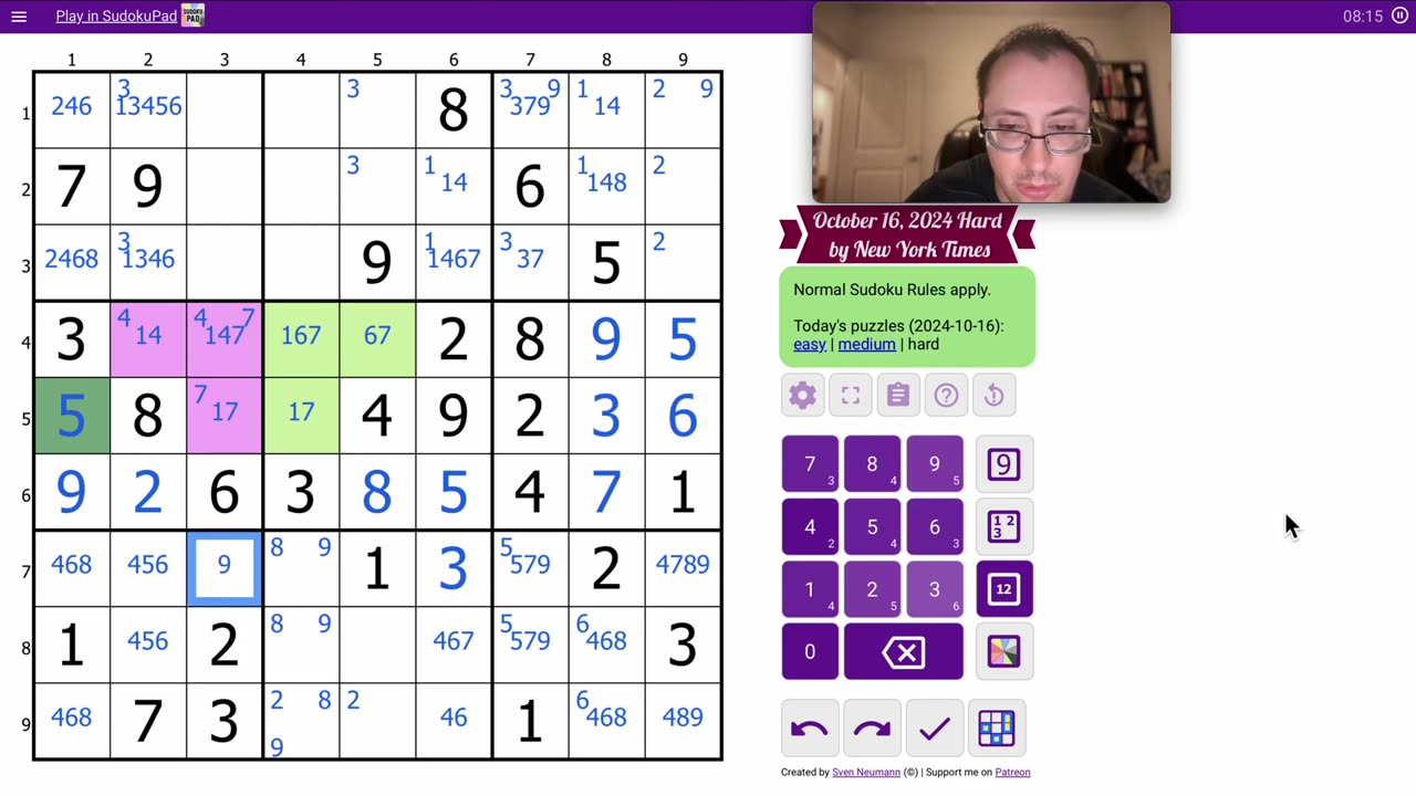 Sudoku 2024 10 16 hard