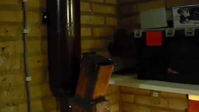 Rocket stove heater (on steroids) installed as heater