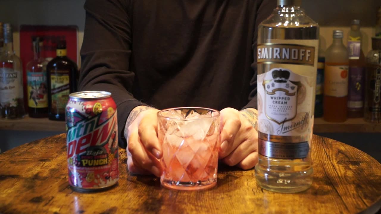 Smirnoff Whipped Cream Vodka & Mtn Dew Baja Point Break Punch