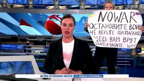 Russian state TV employee speaks out after protest