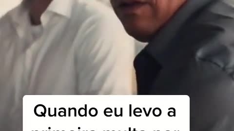 Eu depois de recebe uma multa