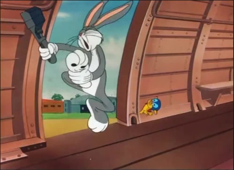 Falling Hare c.1943 : World War II Cartoon with Bugs Bunny