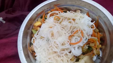 Delicious rice noodles, cats will drool when they see it