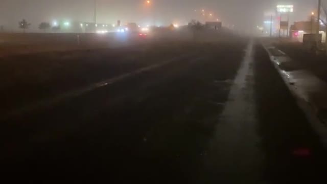 It looks like it's snowing ahead. It's fucking hard to get around