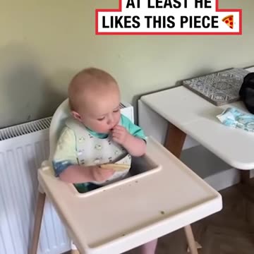 Baby Has Love Hate Relationship With Pizza