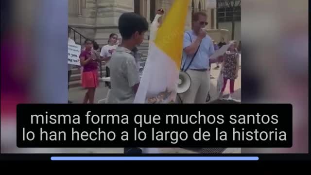 Manifestacion pidiendo al Papa la misa de siempre..