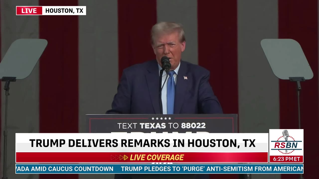 FULL SPEECH - President Donald J. Trump delivers remarks in Houston, Texas - 11/2/23