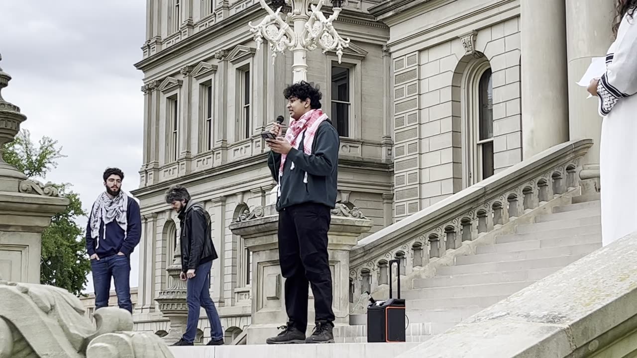 Pro-Palestinian Protest at Michigan Capital