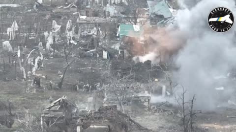 Artillery raining down on russian infantry