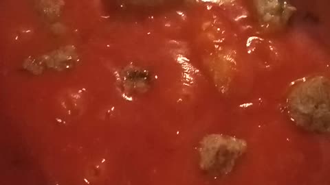 Meatballs and red gravy