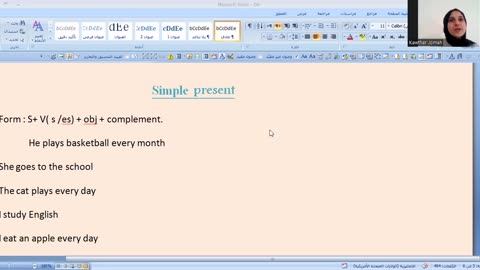 the first part of simple present