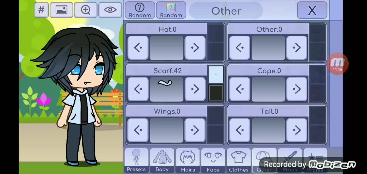 Um Noob editando seu personagem no gacha life