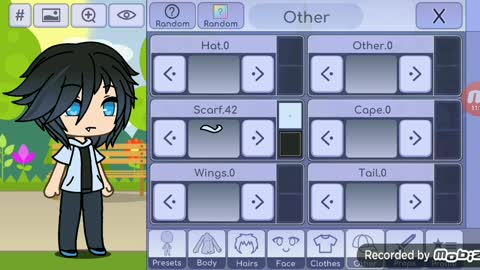 Um Noob editando seu personagem no gacha life