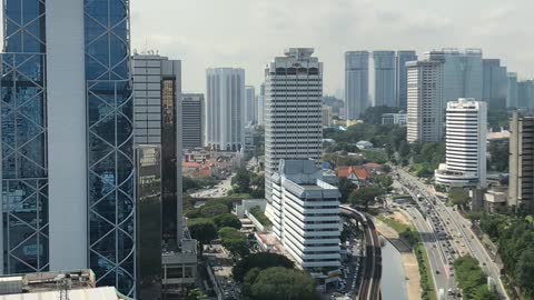 View of Malaysia city by window
