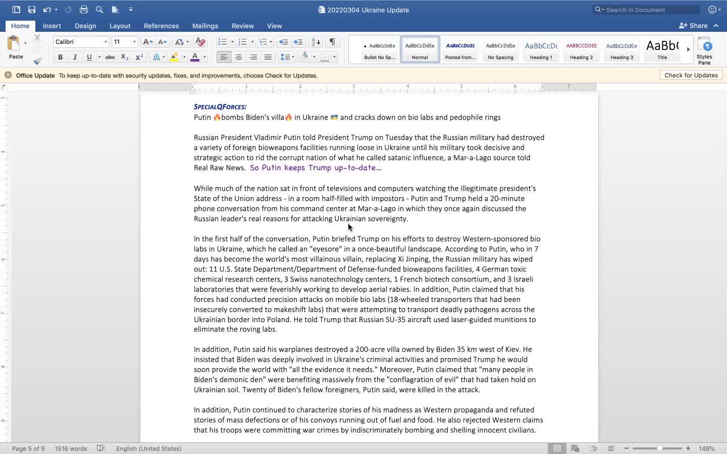 Behind the Scenes Ukraine! Biden Spoofs!