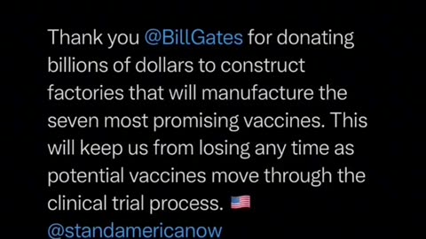 NIKKI HALEY THANKING BILL GATES FOR DONATING BILLIONS OF DOLLARS TO CONSTRUCT FACTORIES THAT WILL MANUFACTURE NEW VACCINES