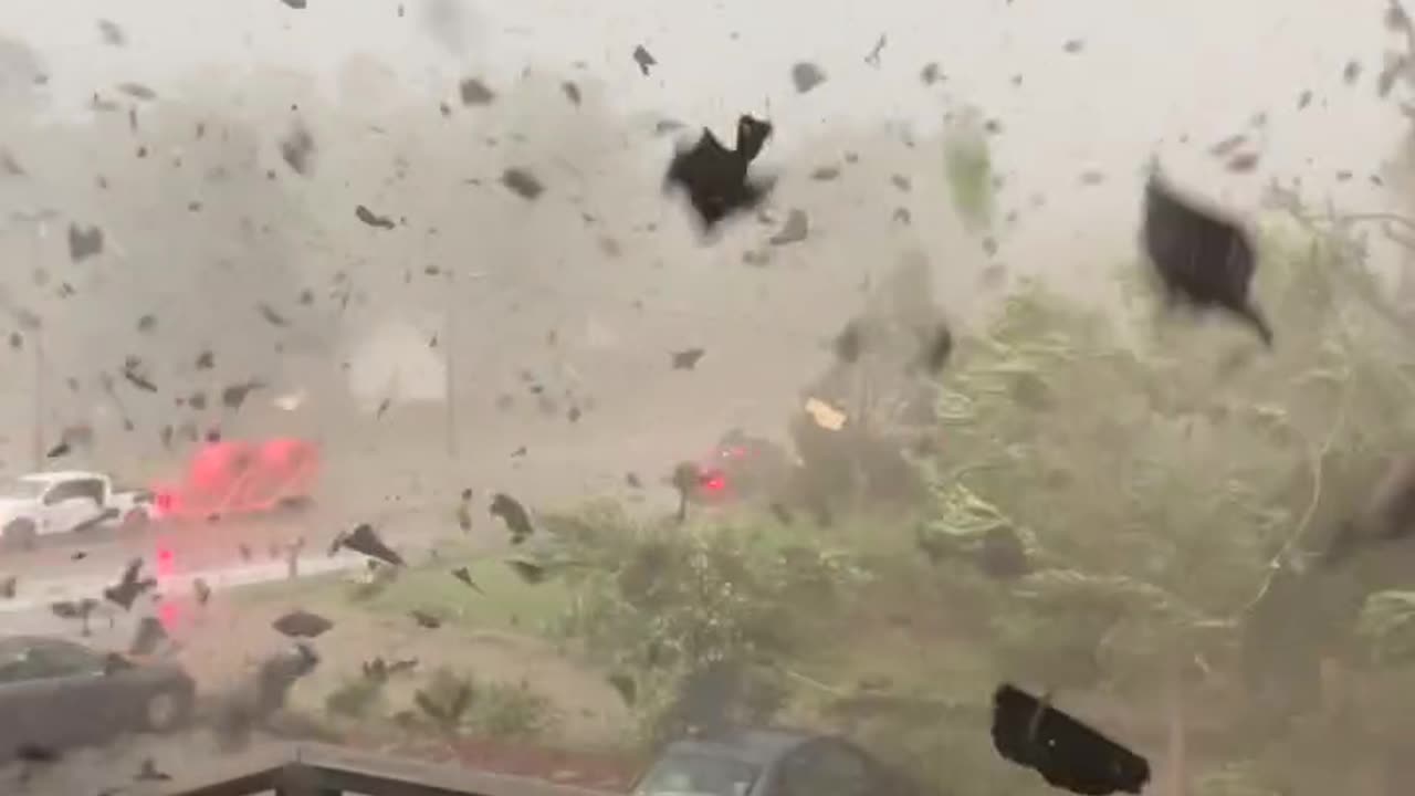 View from inside the radius of a tornado