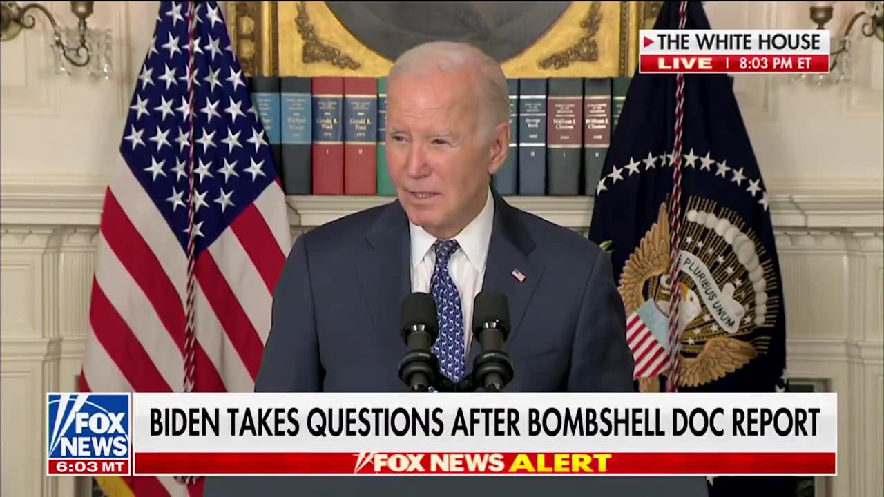 Biden In The "I'm Mentally Fit" Address Blames His Staff For Mishandling Of Classified Materials